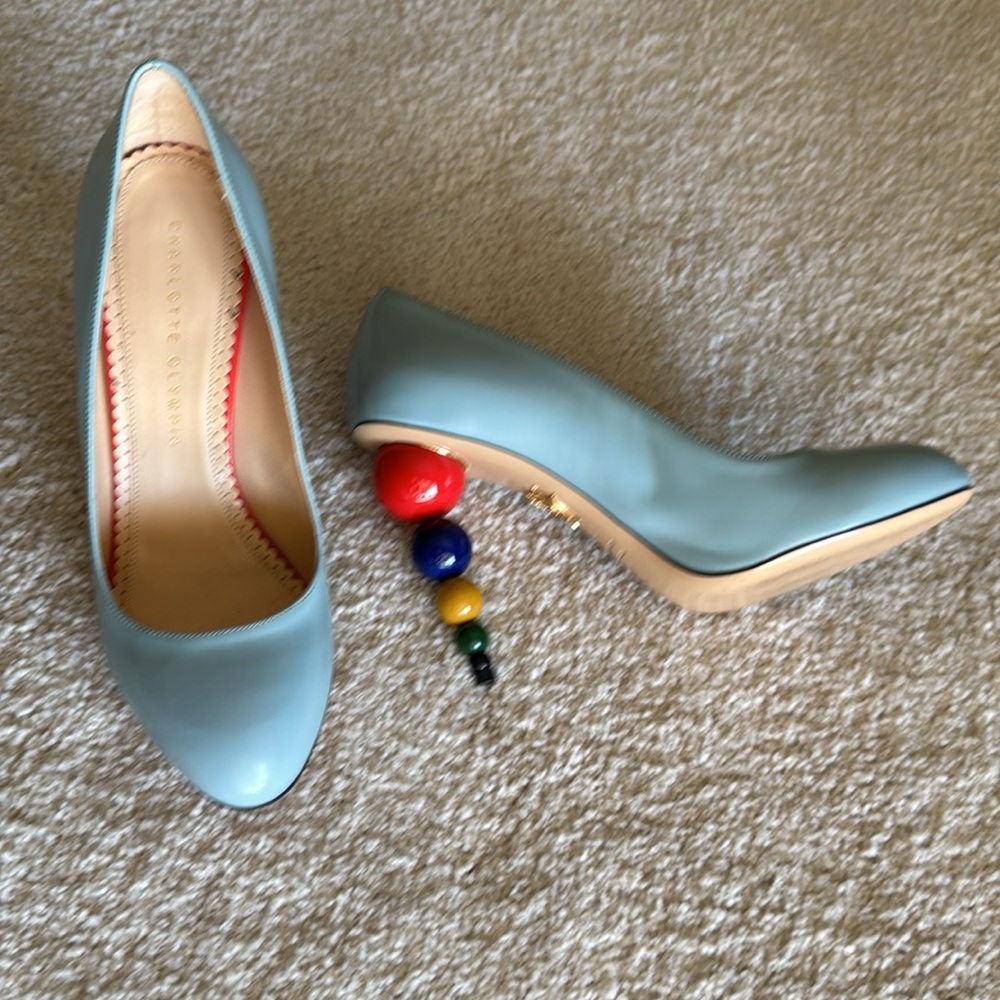 Collectors ITEM! Charlotte Olympicia baby blue heels - Picture 4 of 12
